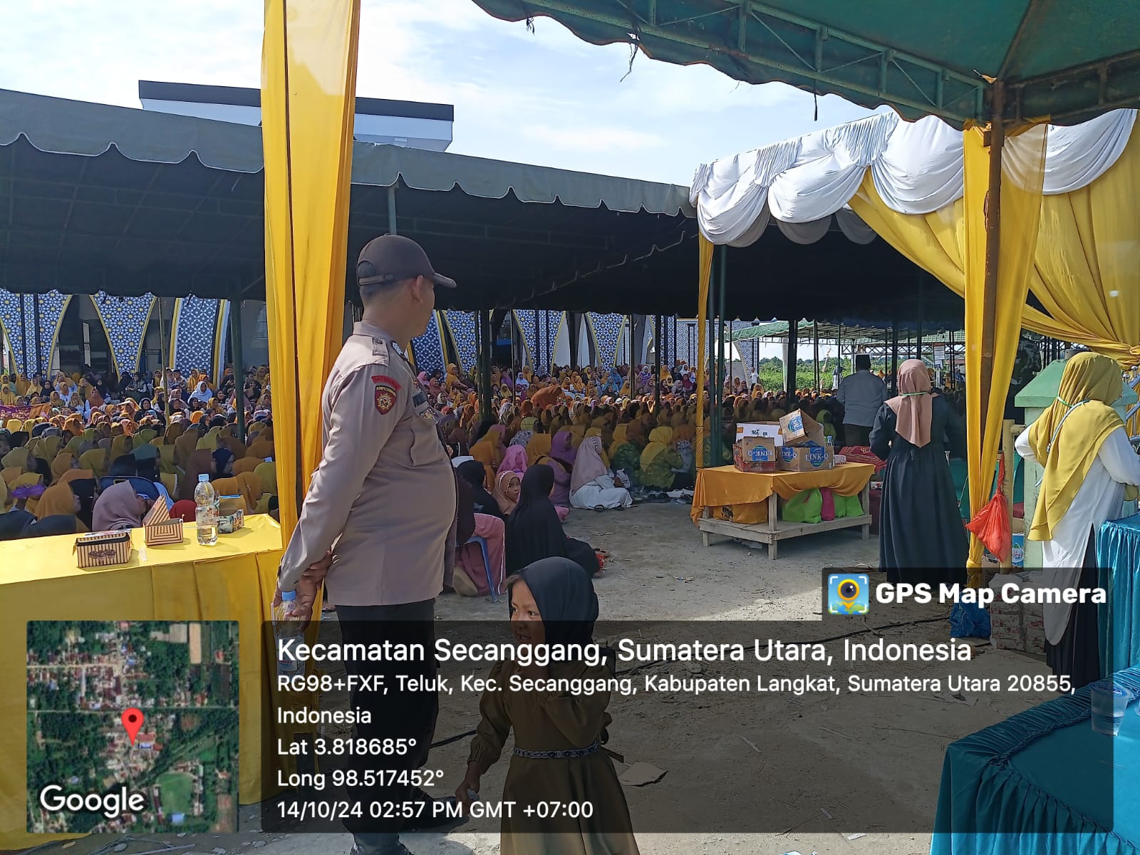 Polsek Secanggang Gelar Pengamanan Kampanye Tatap Muka dan Silaturahmi Calon Wakil Bupati Kabupaten Langkat